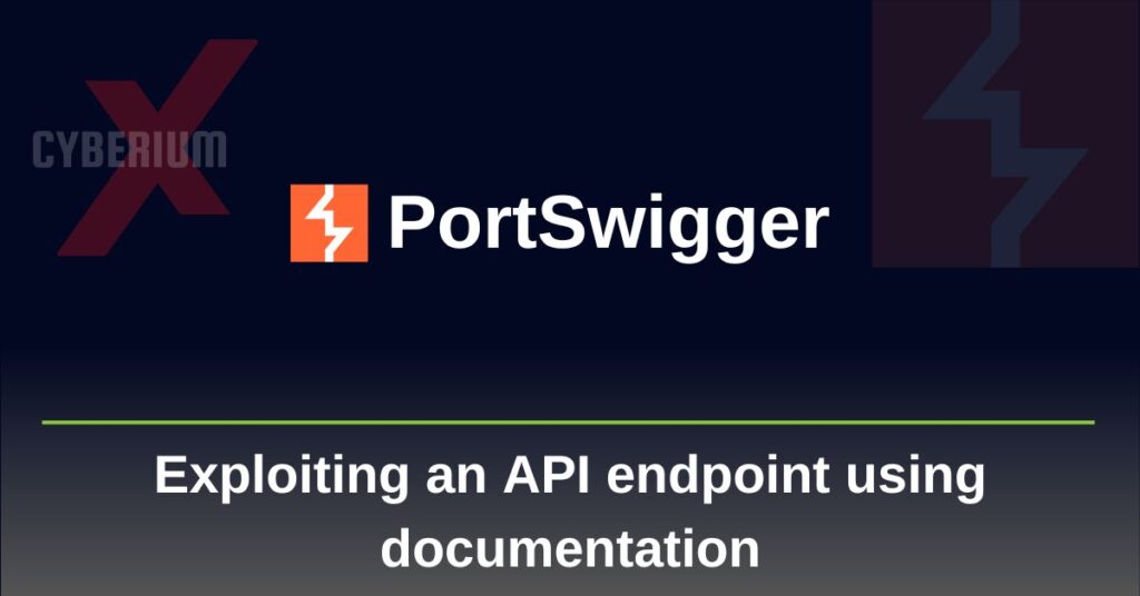 Exploiting an API endpoint using documentation Portswigger